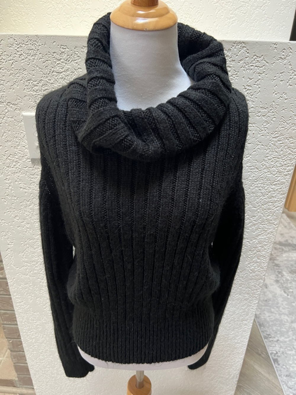Forever 21 Black Cold Shoulder Sweater